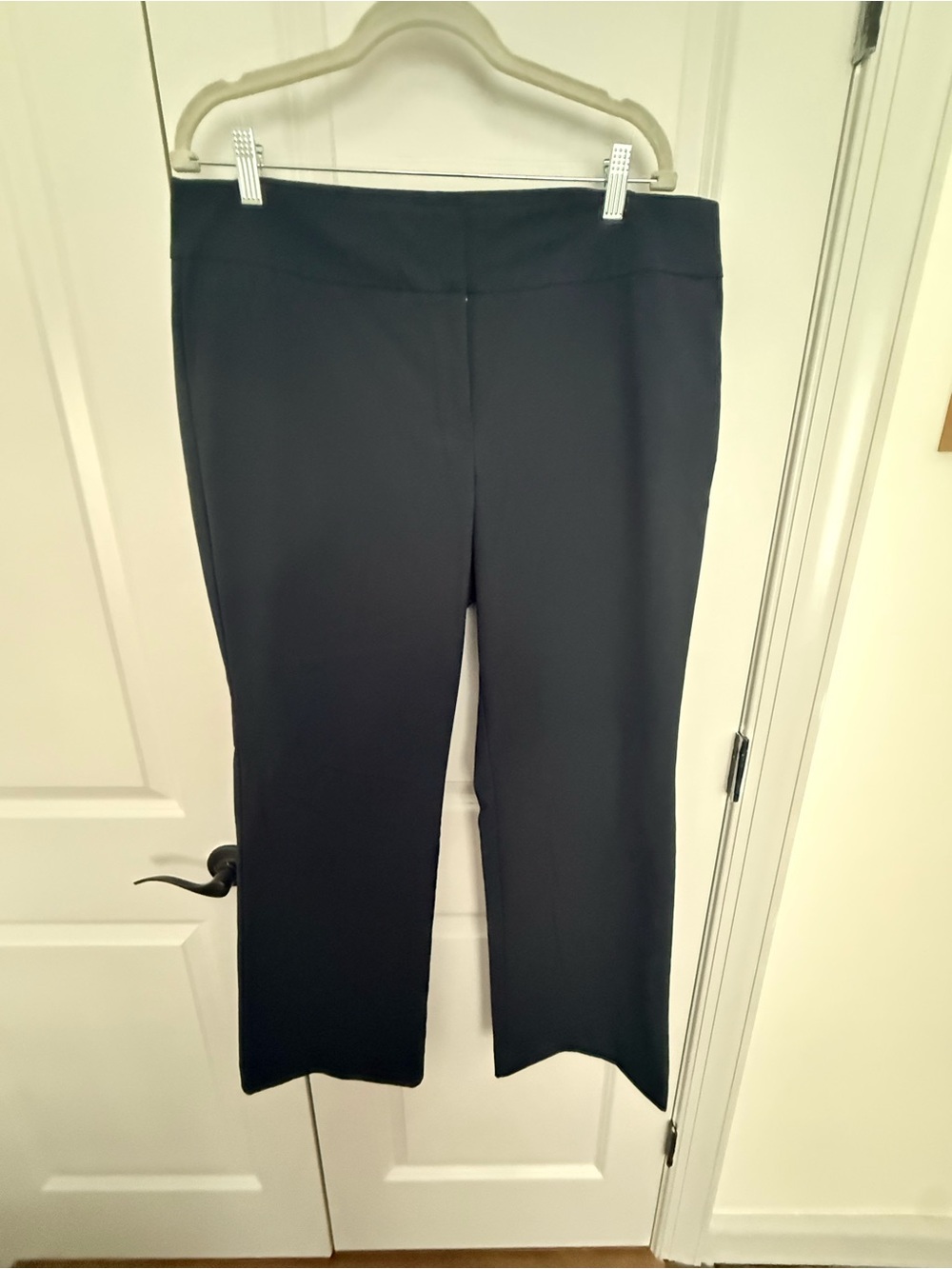 Ann Taylor Factory Black Straight-Leg Pull-On Pants